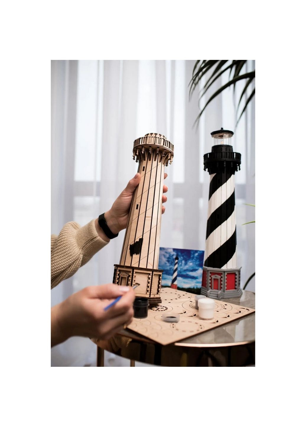 Конструктор деревянный 3D маяк Гаттерас (США), 88 деталей 6х37х26 см Timberplay (289367869)