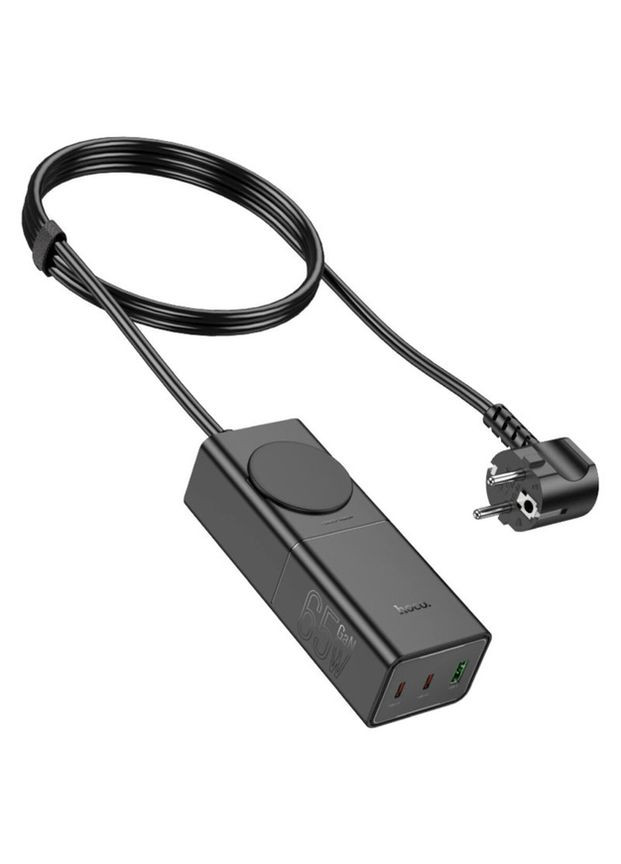 Сетевой удлинитель NS4 Sharp PD65W / 2C1A desktop socket EU / GER Черный Hoco (338378086)