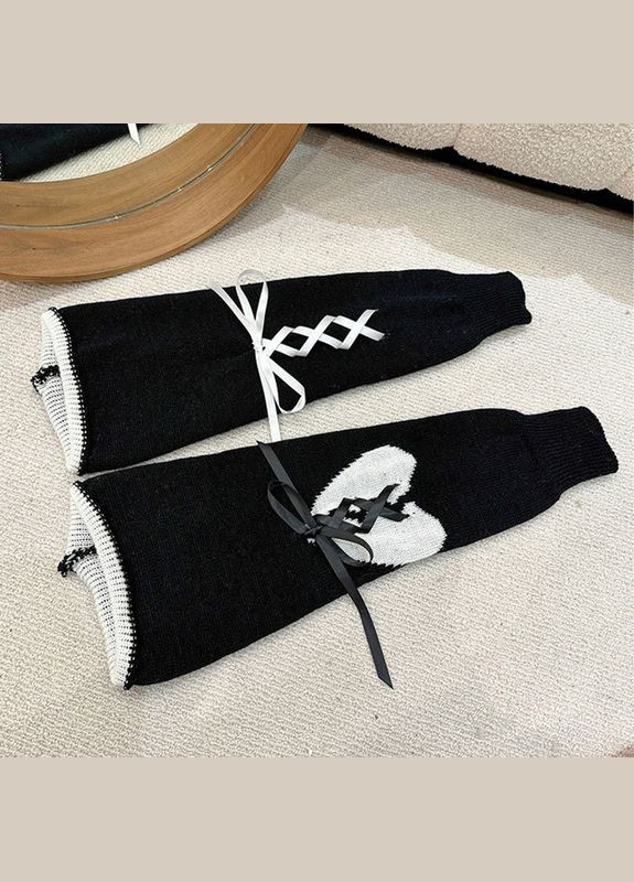 Гетры широкие с бантиками черные No Brand (315401579)