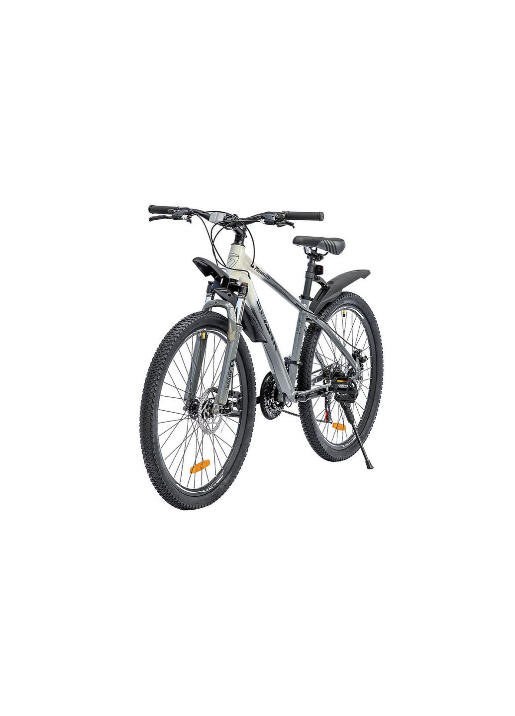 Велосипед PLEASURE 26", размер S, рама 15", 2025, белый с серым Spark (369648691)