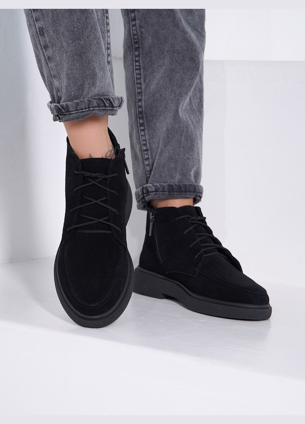 Осенние ботинки ISSA PLUS из натуральной замши