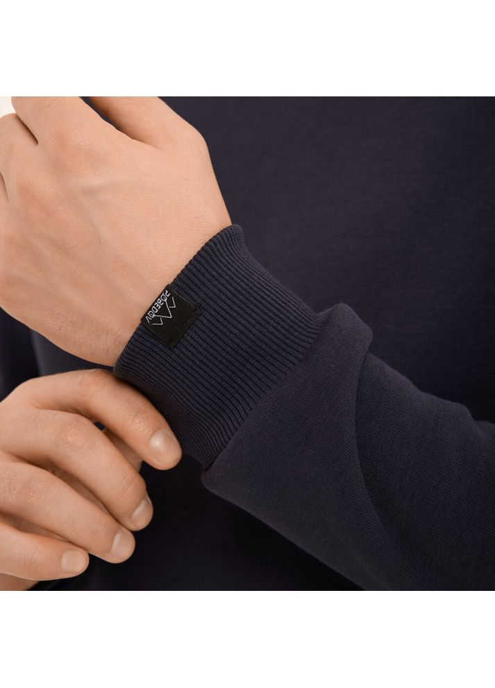 Темно-синій світшот 007 зима темно-синій Pobedov однотонний без декору (364864107)