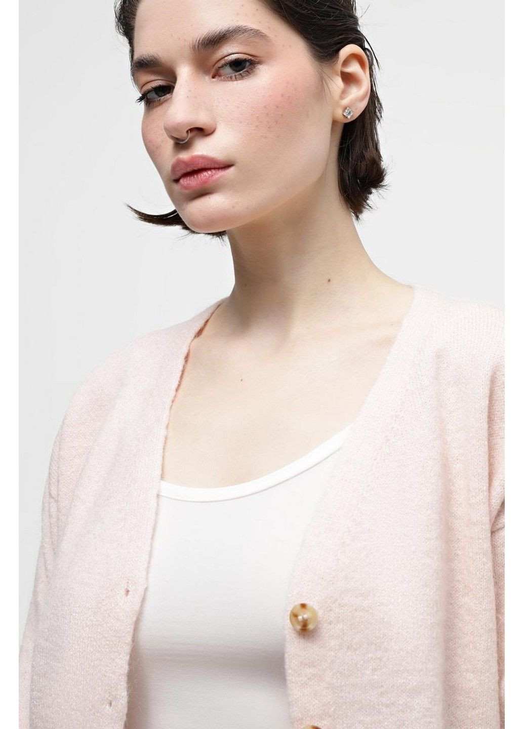 Кремовый зимний кардиган Sewel