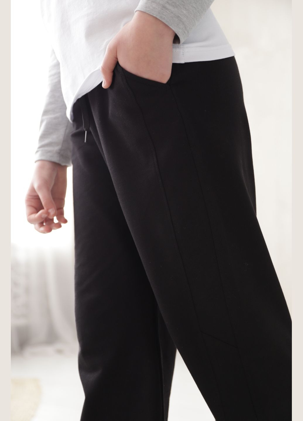 Черные повседневный демисезонные джоггеры брюки GABBI