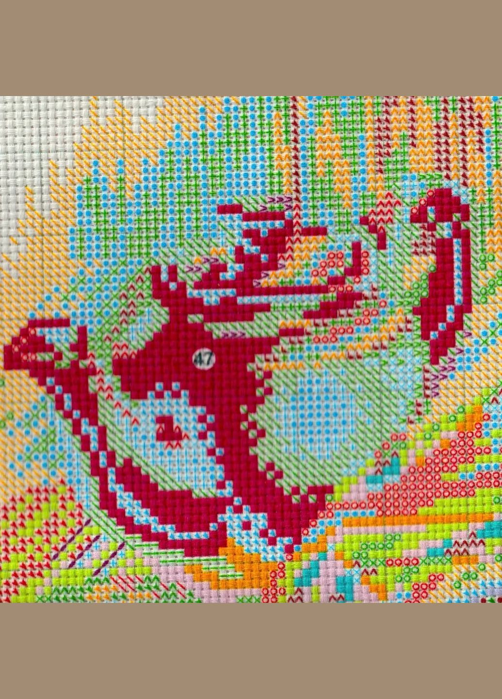 Набор для вышивания по нанесённой на канву схеме "Apple Cherry Pie". AIDA 14CT printed 54*40 см Joy Sunday (313614289)