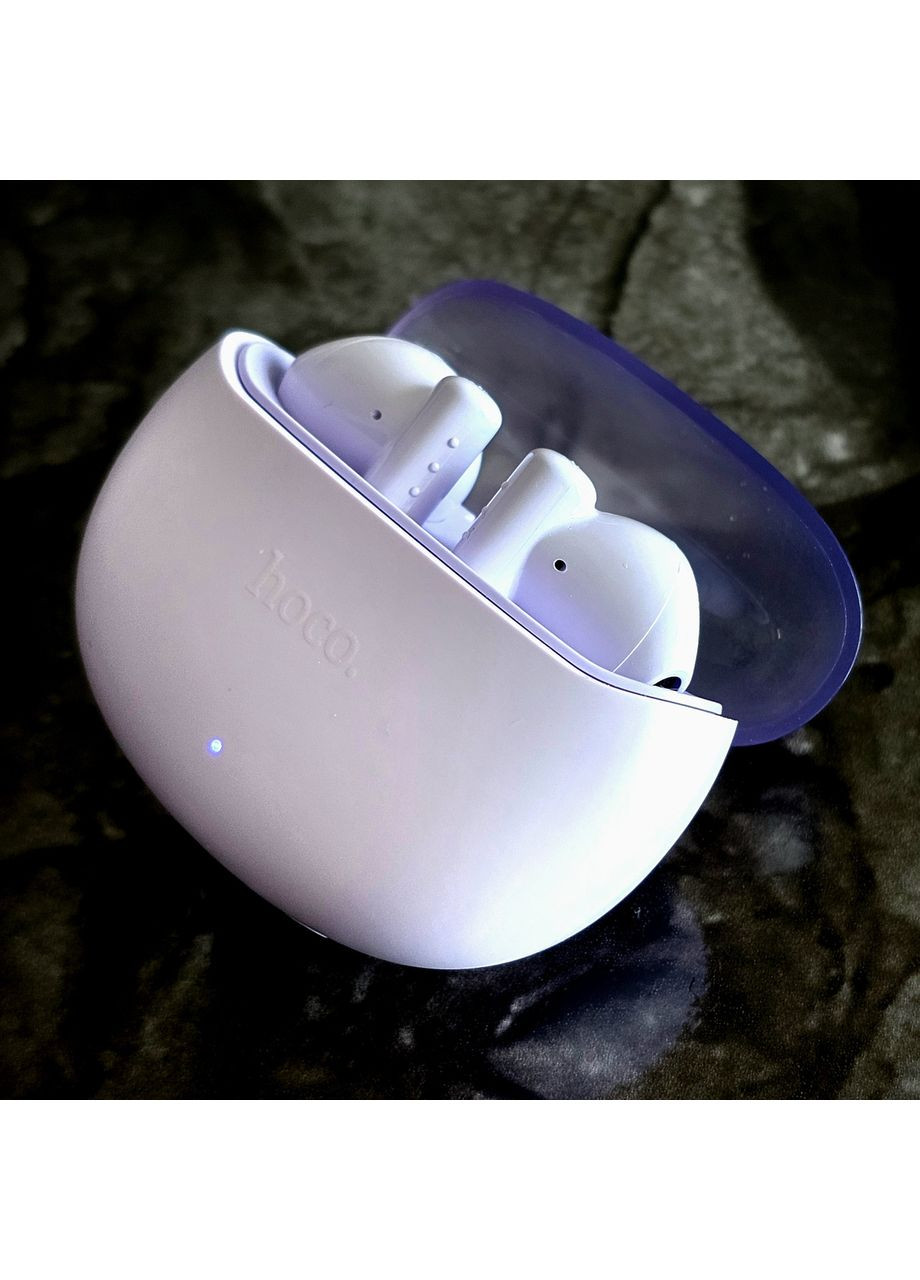 Жіночі бездротові навушники EW38 котик 300 мА·год 4 години Purple Hoco (353497620)