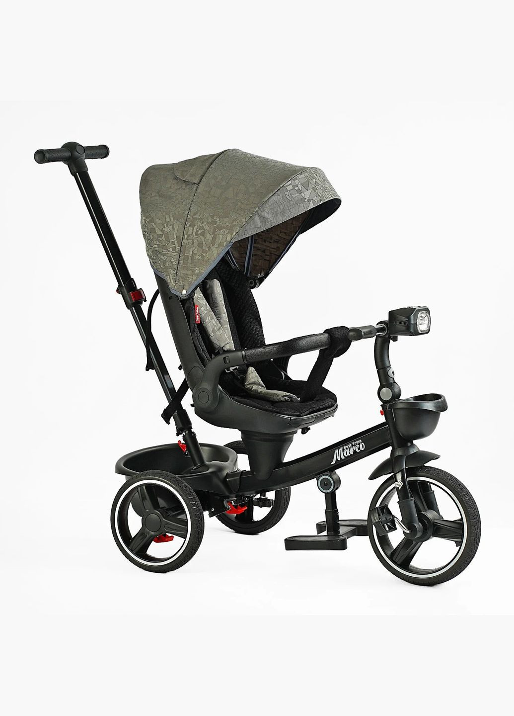 Велосипед 3-х колесный детский Marco, фара музыкальная, с USB, пульт. Black (150284) Best Trike (340909343)