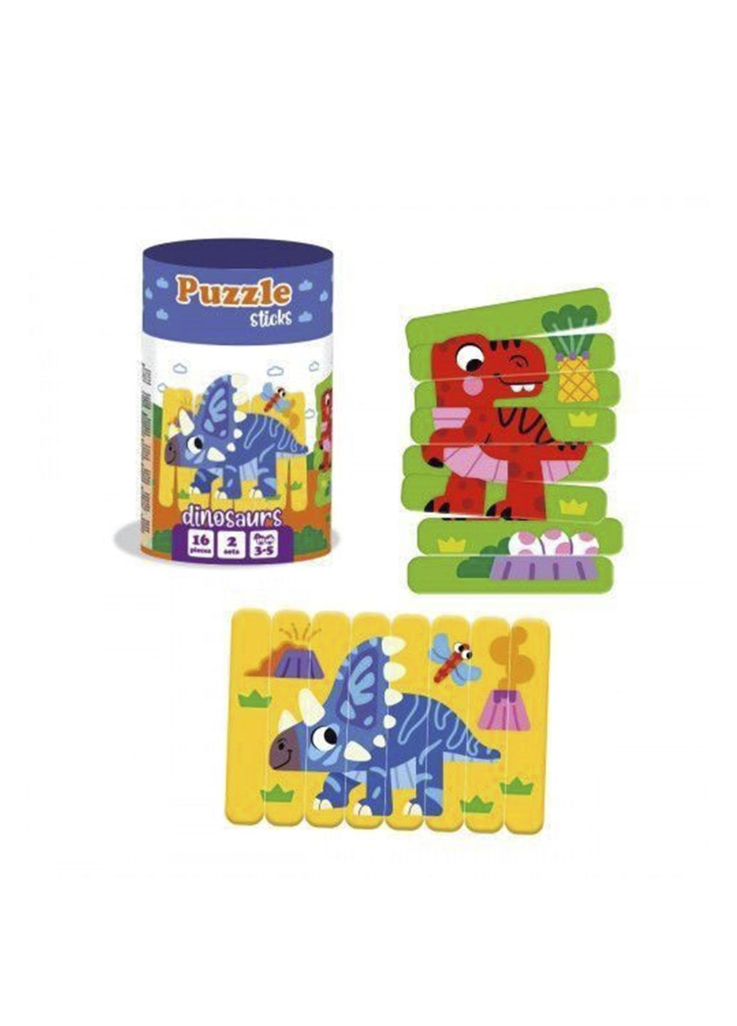 Настольная игра "Пазлы палочки: Динозавры" цвет разноцветный CB-00283627 Vladi toys (354180396)