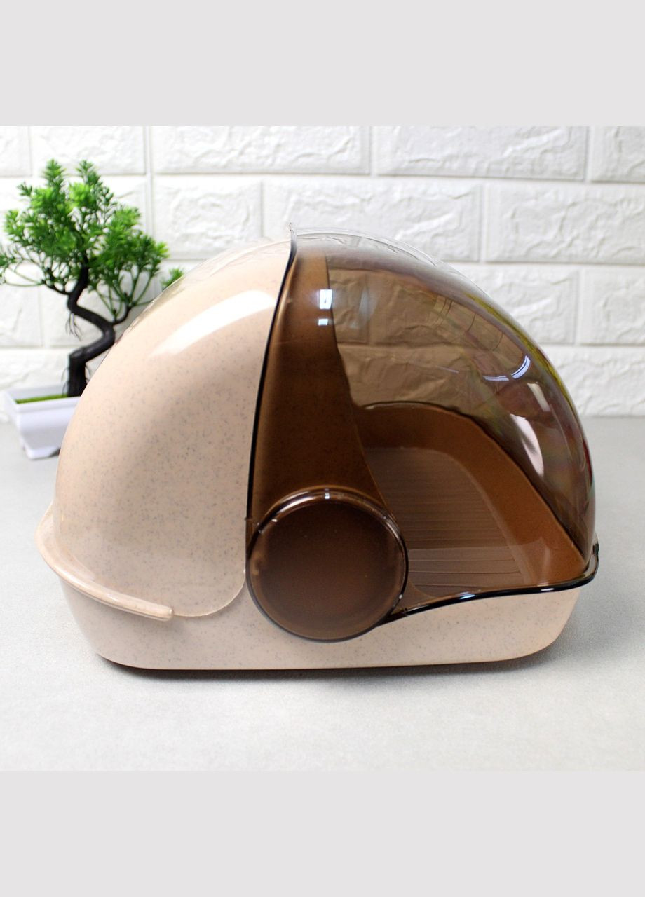 Бежева пластикова хлібниця з відкидною кришкою "Галицька-міді" Lamela (303721790)