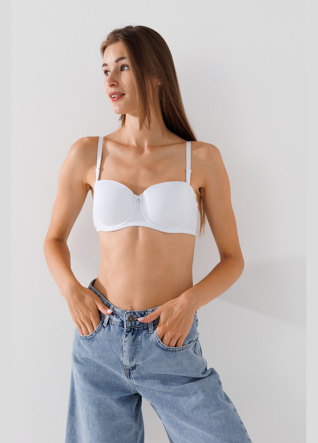 Белый бюстгальтер Rumu полиамид, полиэстер, эластан
