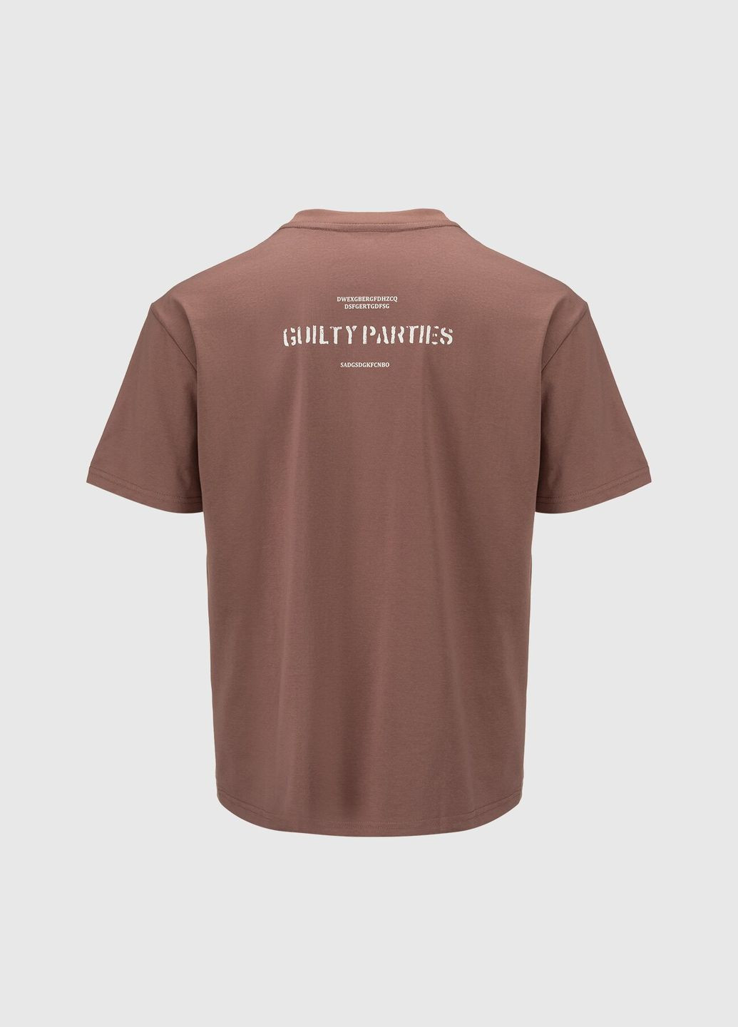 Коричневая футболка с принтом мужская 35005mp коричневый (2000990512437a) shop (2000990512437) No Brand