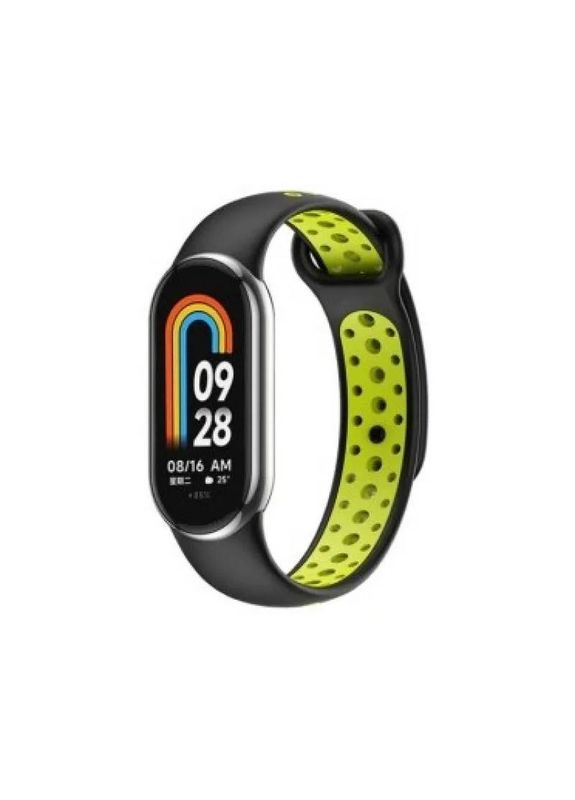 Ремешок Vents Style для Xiaomi Mi Smart Band 9 Black Green (711984) BeCover (341486795)