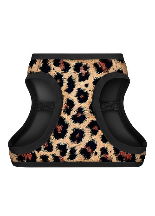 Шлея для собак м'яка Clothes з QR паспортом, малюнок "Леопард",,В 36-39 см, С 26-28 см WAUDOG (365874139)