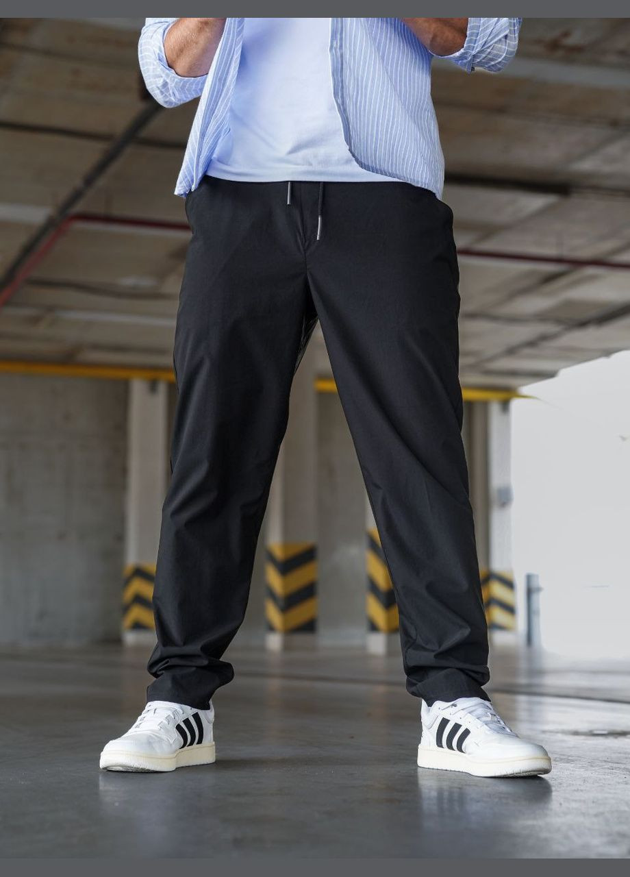 Черные спортивные летние зауженные брюки Teamv