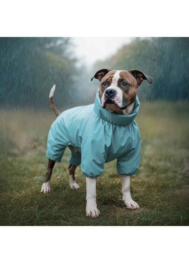 Дождевик для собак WAUDOG Clothes, водонепроницаемый,, В 59-62 см, С 37-40 см, голубой Collar (372162071)