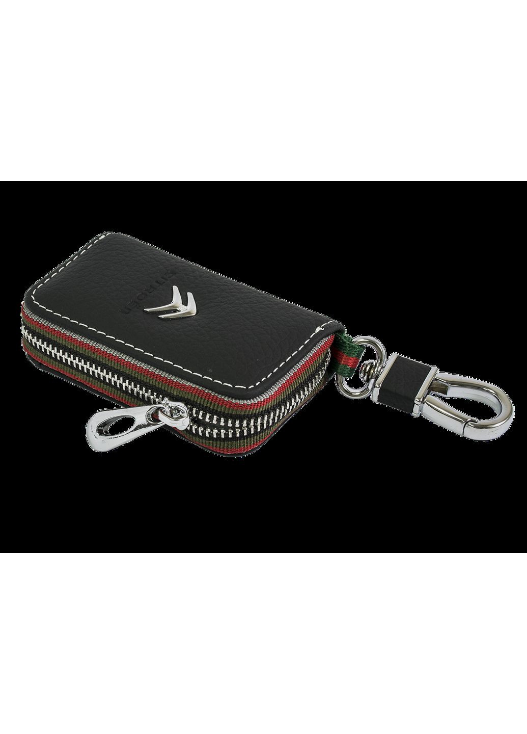 Ключниця, шкіряна автоключниця з логотипом СИТРОЕН (чорна 17006) Citroen (360949162)