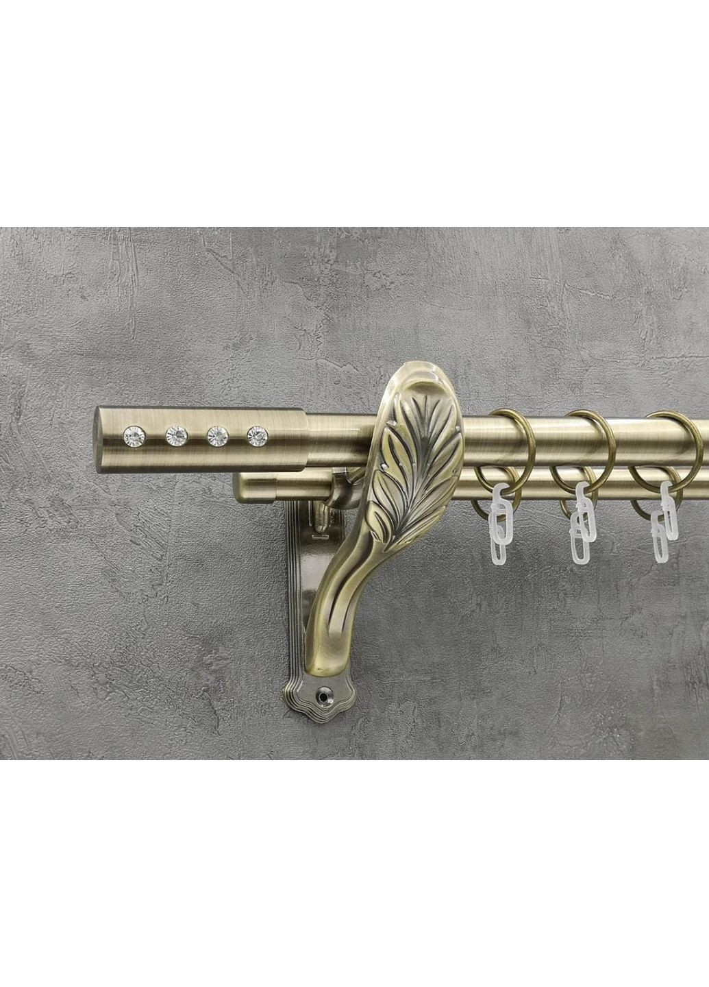 Карниз Алюр гладкая штанга двойной ретро 25/19 мм 320 см Антик Quadrum (352778122)