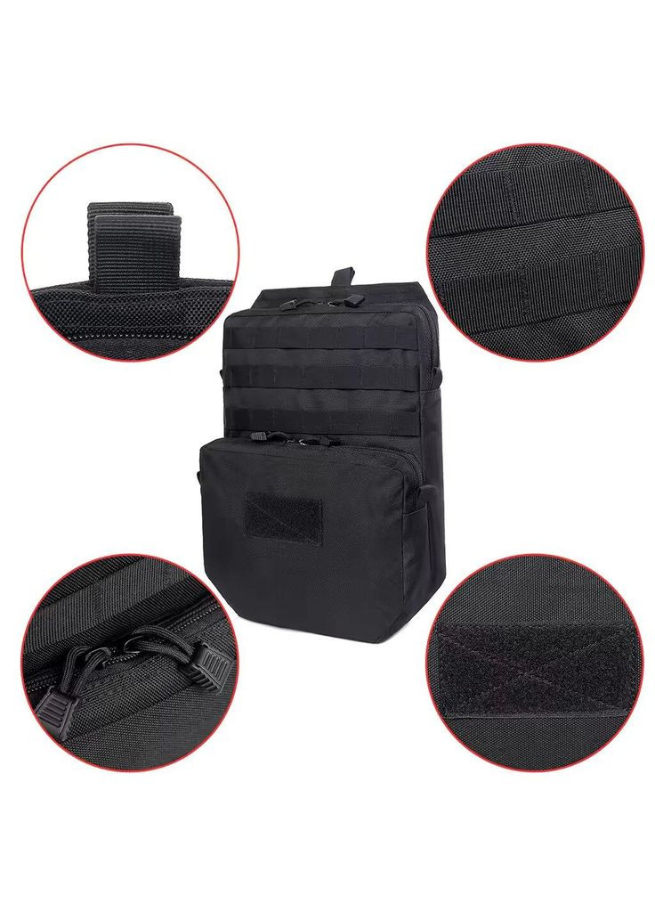 Штурмовая панель сумокрюкзак Black с системой MOLLE и отделением для гидратора KT6005202 Solve (305743420)