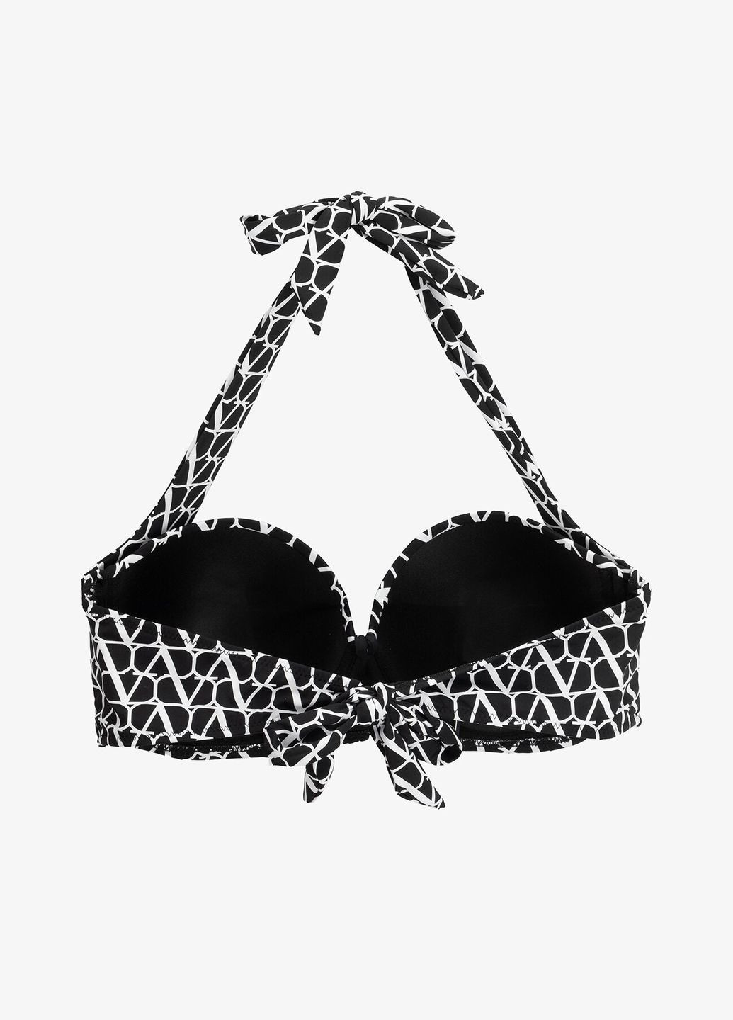 Чорно-білий демісезонний купальник з візерунком верх жіночий 25173-k shop (2000990925800) On me