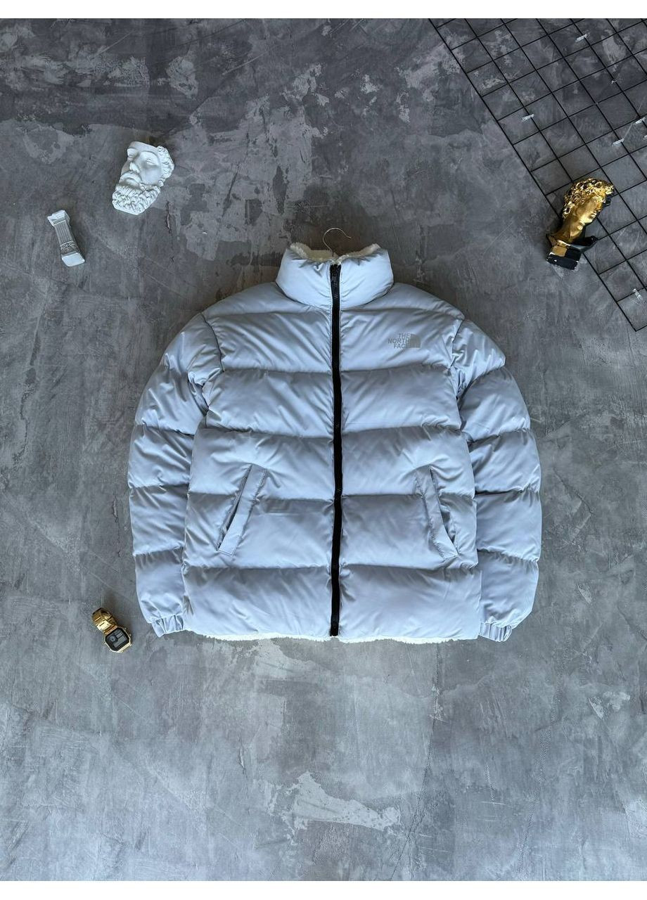 Светло-серая нереальный двухсторонный дутик 🔥 No Brand