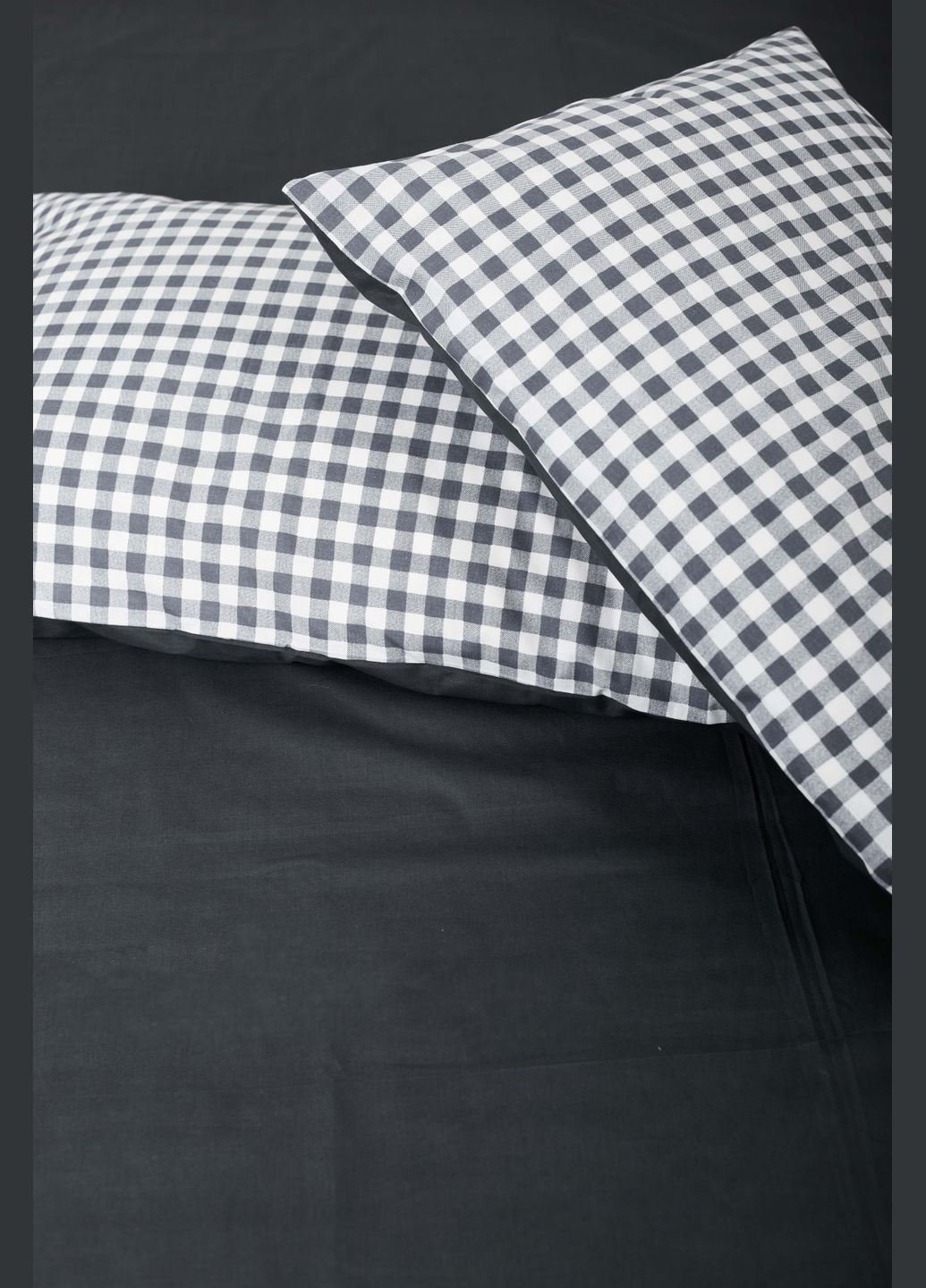 Комплект постільної білизни сімейний 143х210х2 наволочки 4х50х70 Ranforce Elite (MS-820000028) Moon&Star Gray Square (284416258)