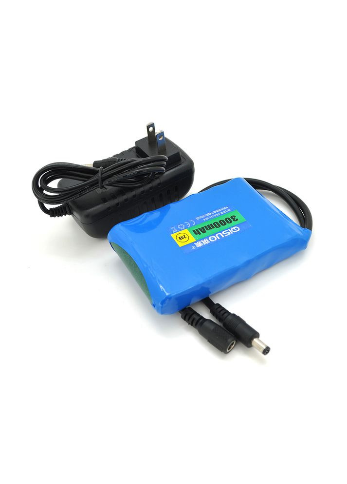 Акумуляторна батарея літієва 24V 3A з елементами Li-ion 18650 + зарядний пристрій 25.2V1A,DC5.5x2.1, (112x20x70mm) QiSuo (334116657)