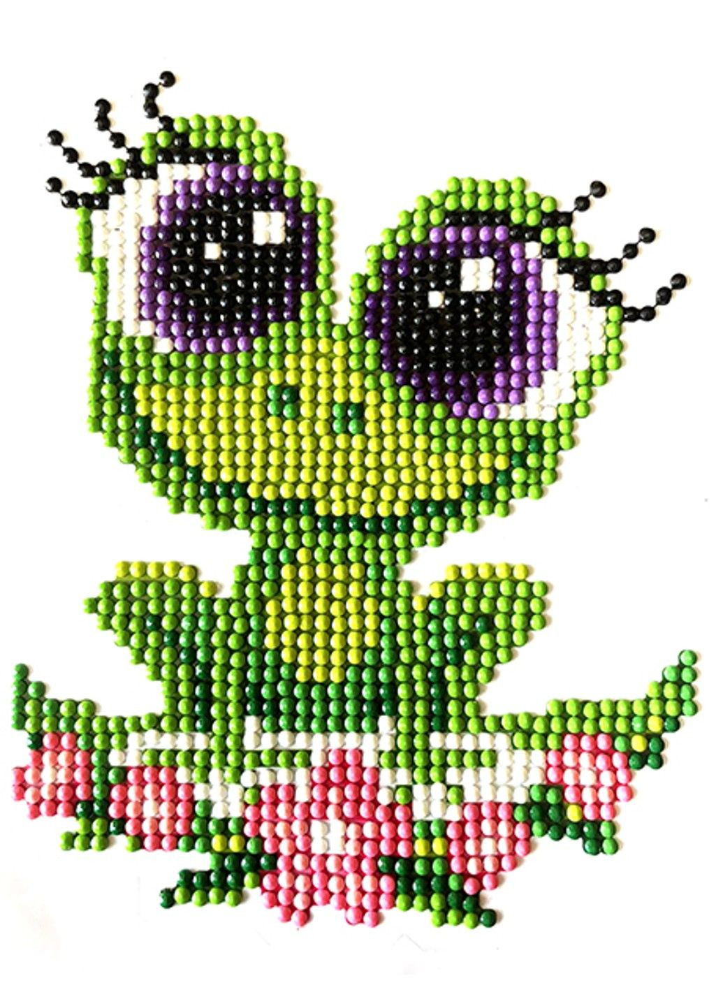 Набір Алмазна мозаїка Набір для творчості зі стразами Наклейка Веселе жабеня 12*15 см No Brand (332207929)