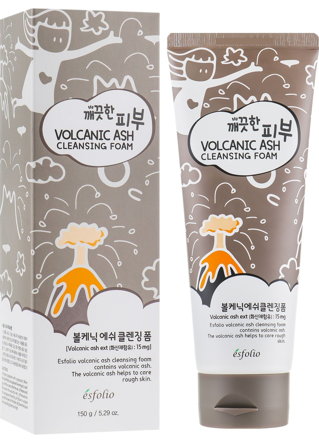 Пенка для умывания с вулканическим пеплом Pure Skin Volcanic Ash Cleansing Foam 150g (2-730419) Esfolio (369791174)