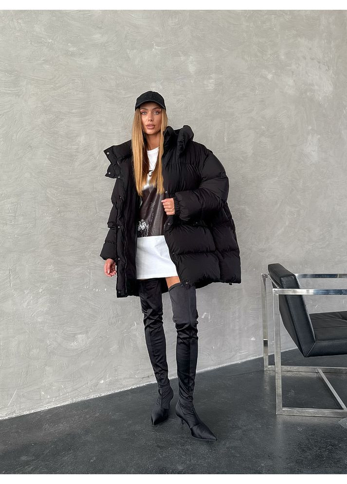 Чорна куртка transformer подовжена колір чорний milirud