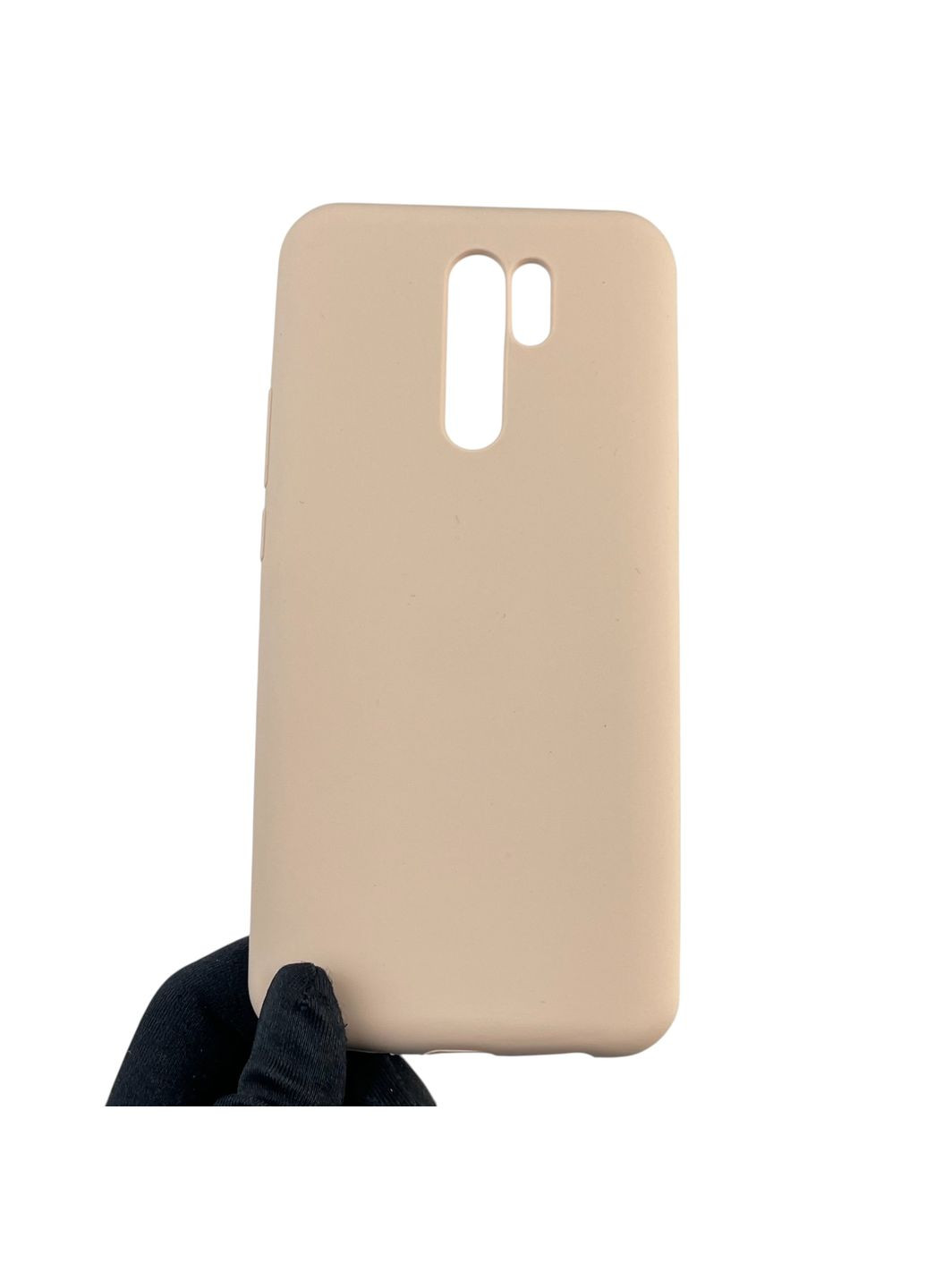 Чохол для Redmi 9 силіконовий з мікрофіброю нековзний на сяомі редмі 9 пудровий Xiaomi (366389985)