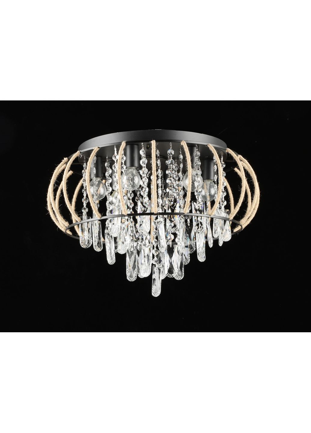 Люстра підвісна кришталева E2729/6, Чорний Valeso (353747205)