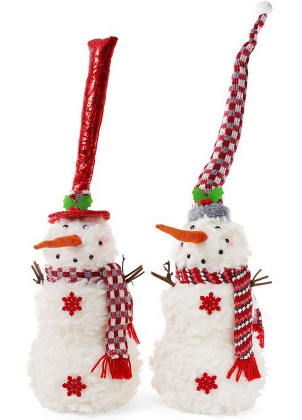 Новогодняя мягкая игрушка "Снеговик в шапке" 18х18х46 см Bona (289463741)