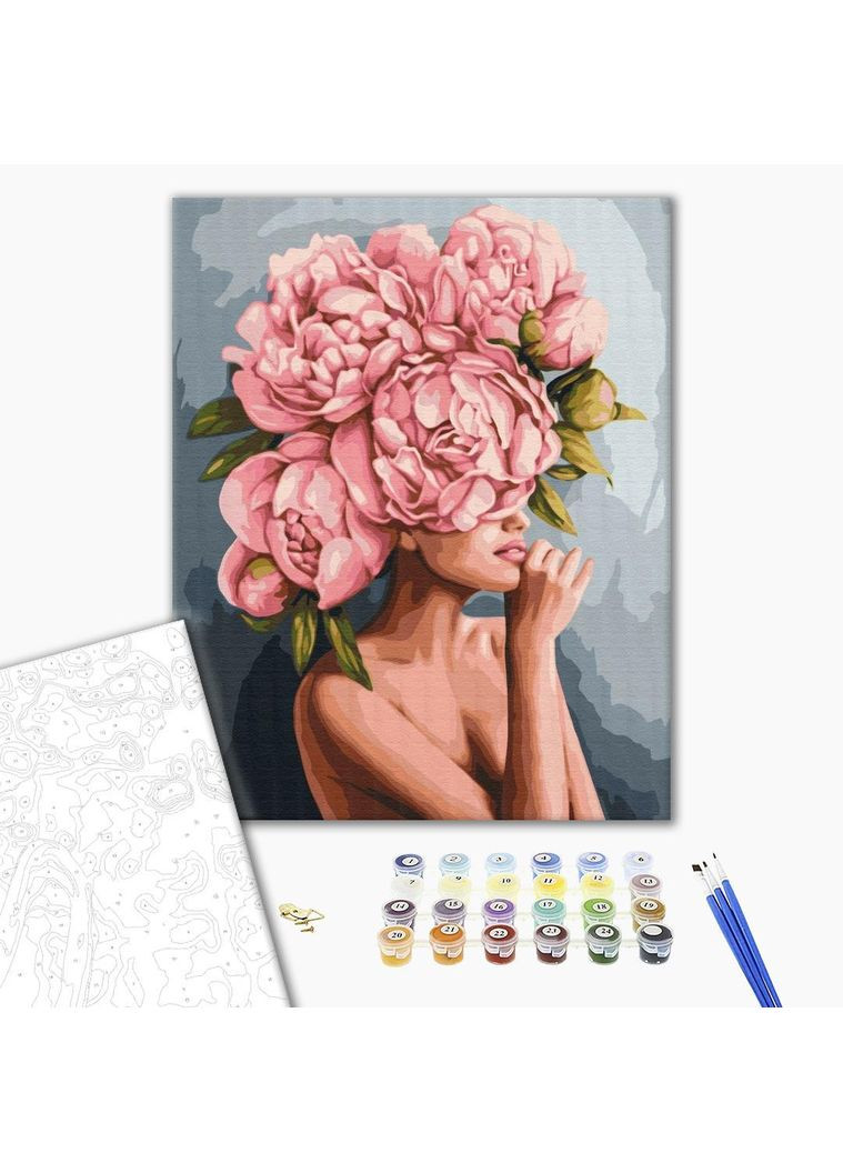 Картина по номерам Прикосновение пионов 40 х 50 BS51481 Brushme (351508144)