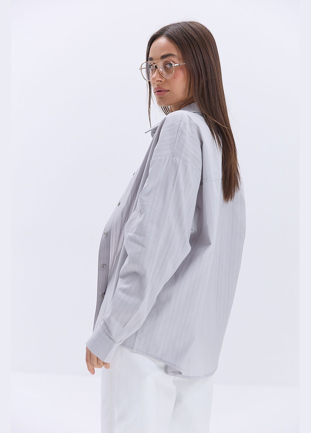 Жіноча сорочка oversize з батиста Arjen (329405402)