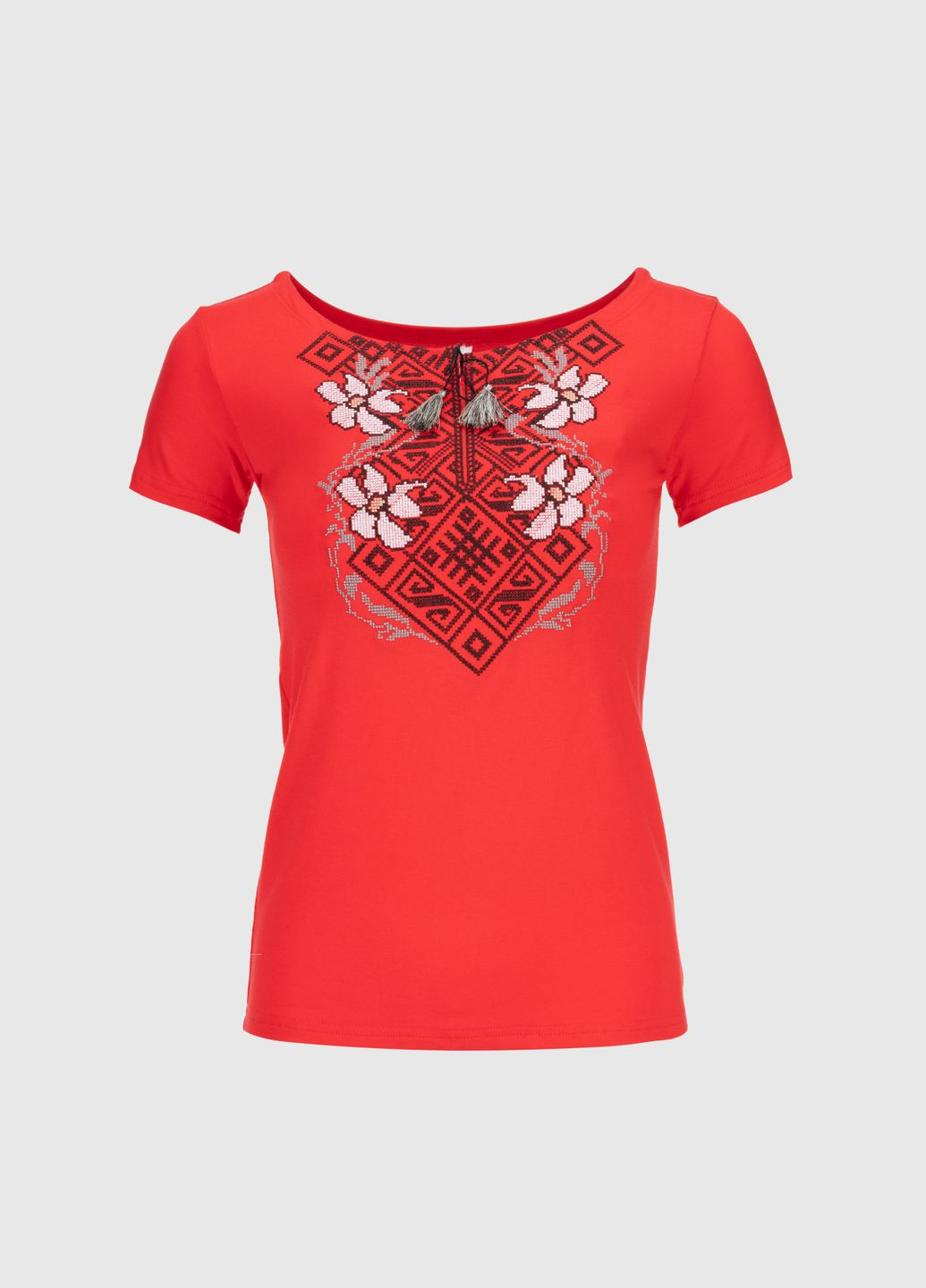 Вышиванка футболка женская Лилия S Красный (2000990566553A) Melanika (294753505)