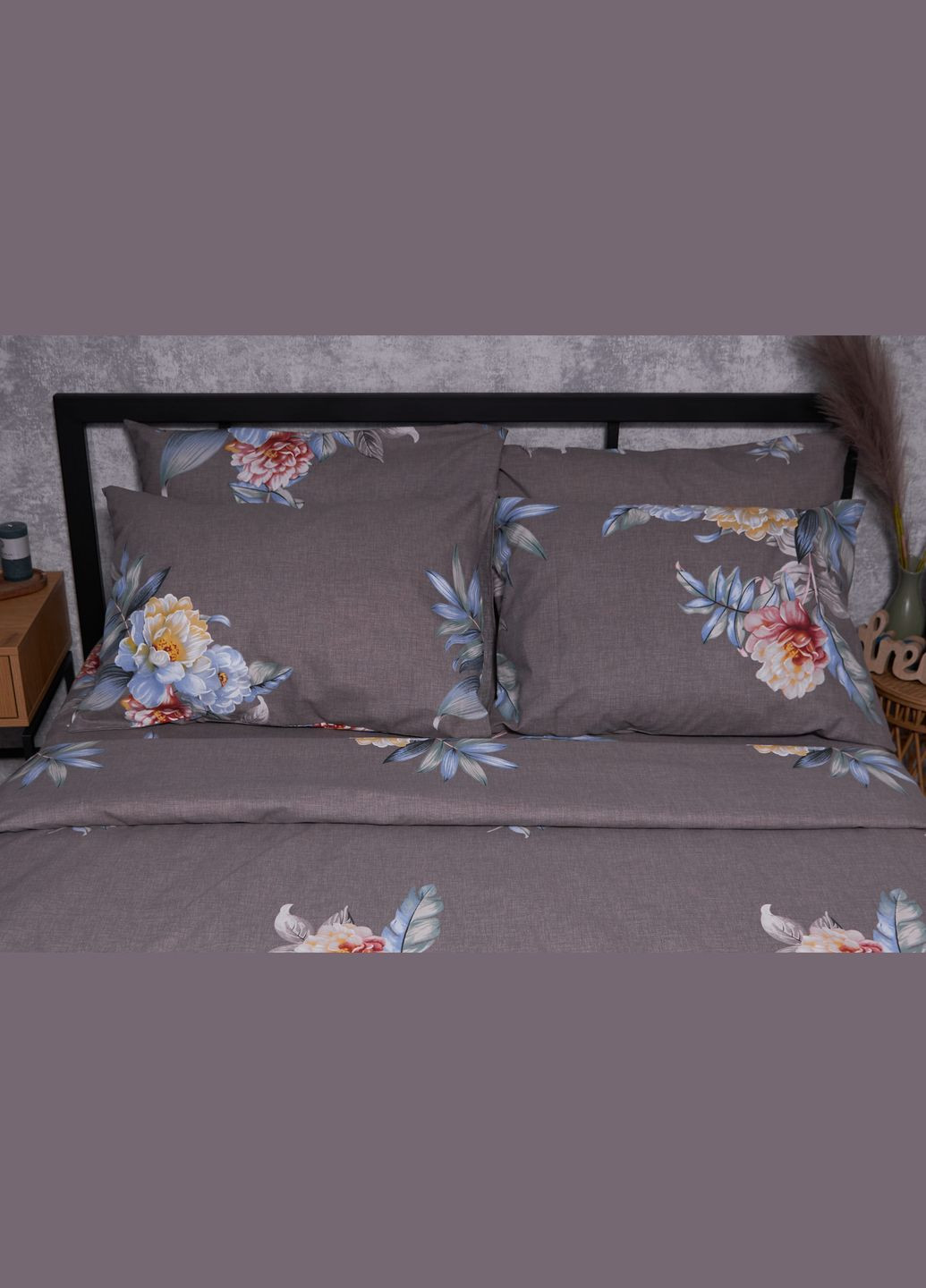 Комплект постельного белья Бязь Gold Люкс «» King Size 220x240 наволочки 4х50х70 (MS-820001496) Moon&Star Flowers Wod (285717291)