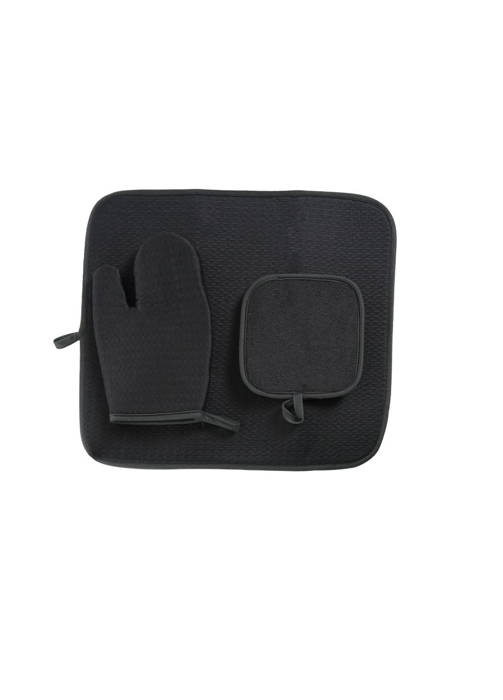 Набір для кухні (килимок для посуду 44*40 см, прихватка, рукавичка) сірий Eco Fabric (326766811)