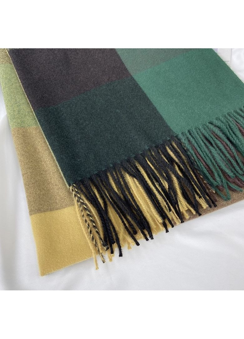 Кашеміровий палантин шарф у клітину з бахромою PASHMINA No Brand (362666283)