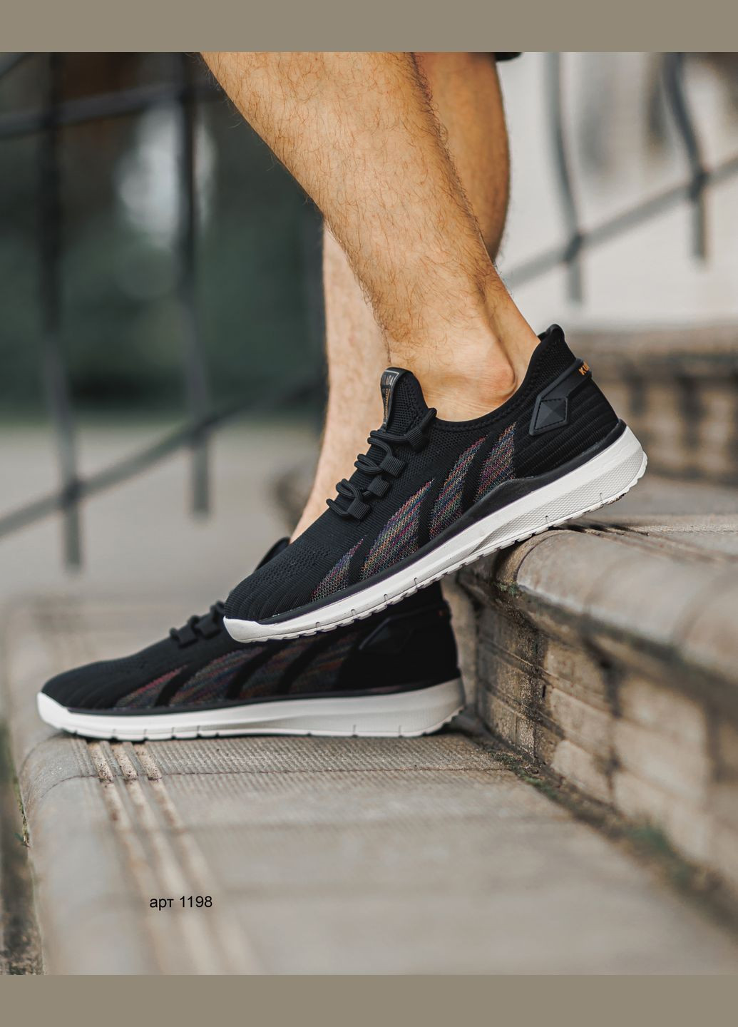 Черные летние мужские кроссовки black Kulada