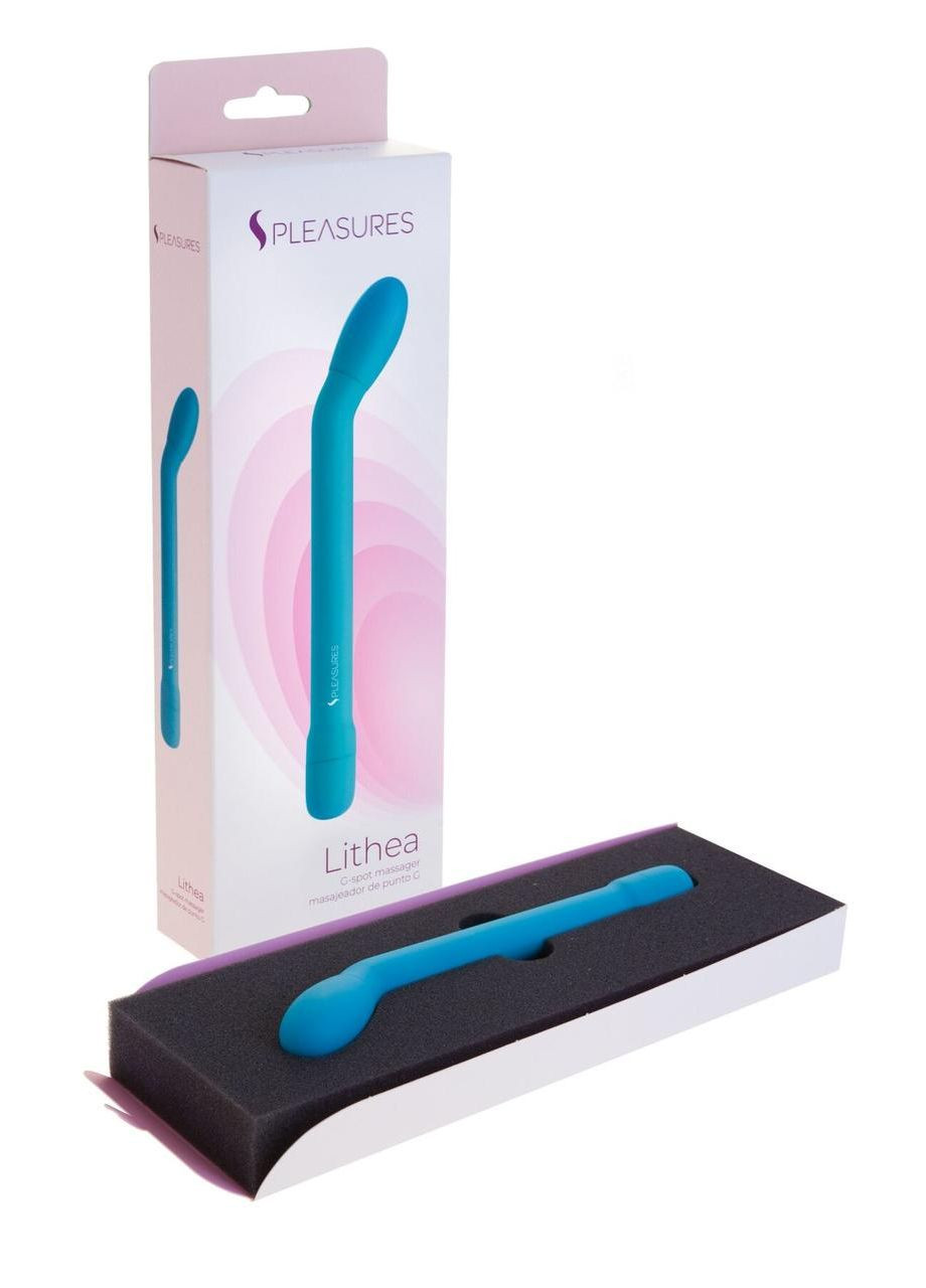 Тонкий вибратор для точки G S Pleasures Lithea Turqouise, 7 режимов No Brand (366877751)