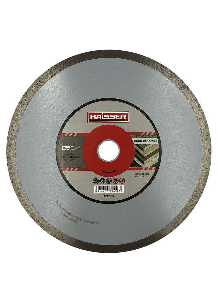 Диск алмазний HURD CERAMICS 250x2,2x10x25,4 4212624 (108452) Haisser (319210123)