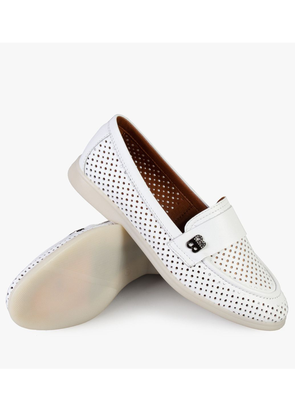 ModaMilano Туфлі лофери жіночі бренду 8301738_(1) білий з натуральна шкіра, україна — літо (325221926)