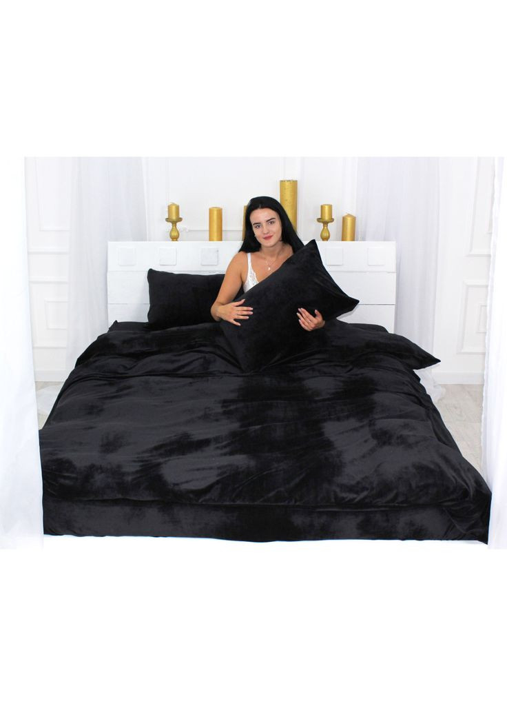 Постельное белье Велюр Winter Frost 28-0007 Black Velvet (m226383) Mirson Велюр Winter Frost 28-0007 Black Velvet Сімейний (366566640)
