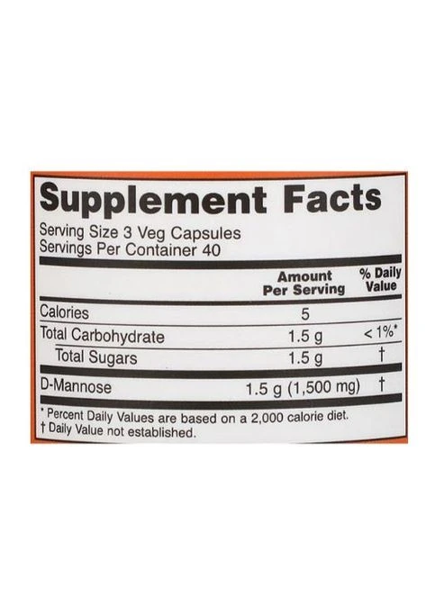 D-Mannose 500 mg 240 Veg Caps Now Foods (362419267)