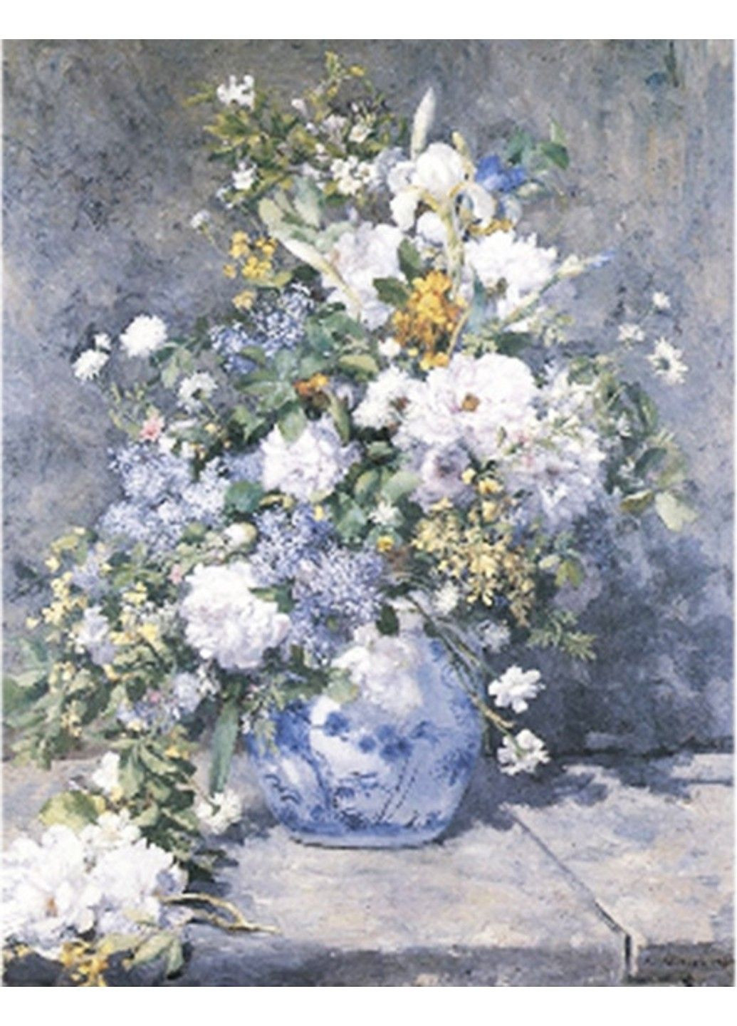 Набор Алмазная мозаика вышивка Весенний букет Пьер Огюст Ренуар подрамнике 40х50 189678 No Brand (332208670)