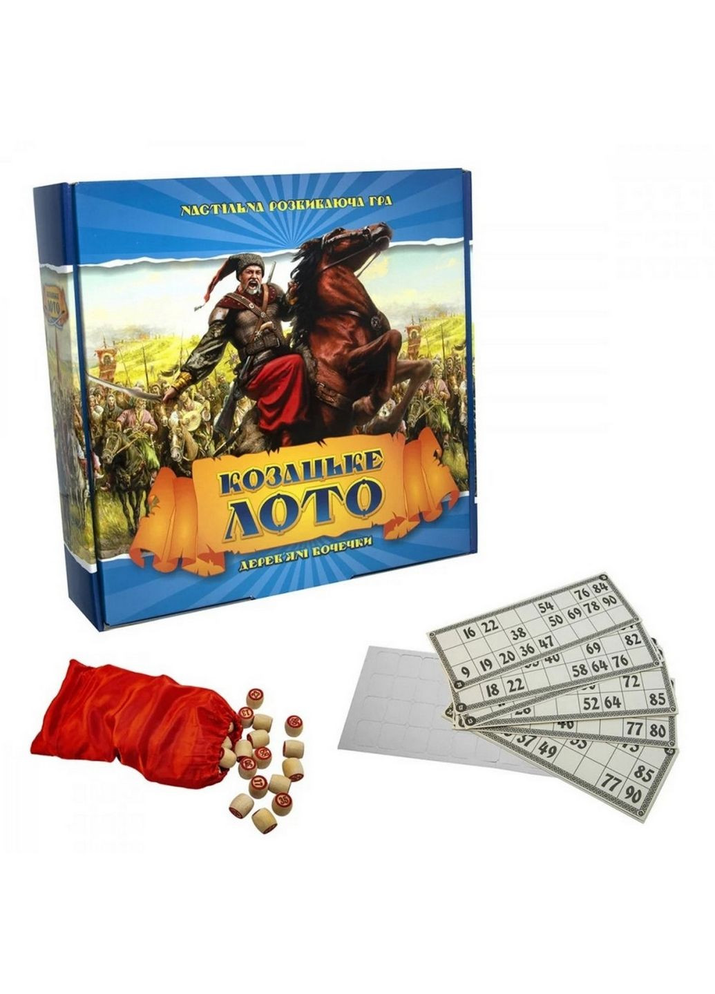 Лото "Казацкое", с деревянными бочонками 26,5х26,5х8 см Strateg (289363188)