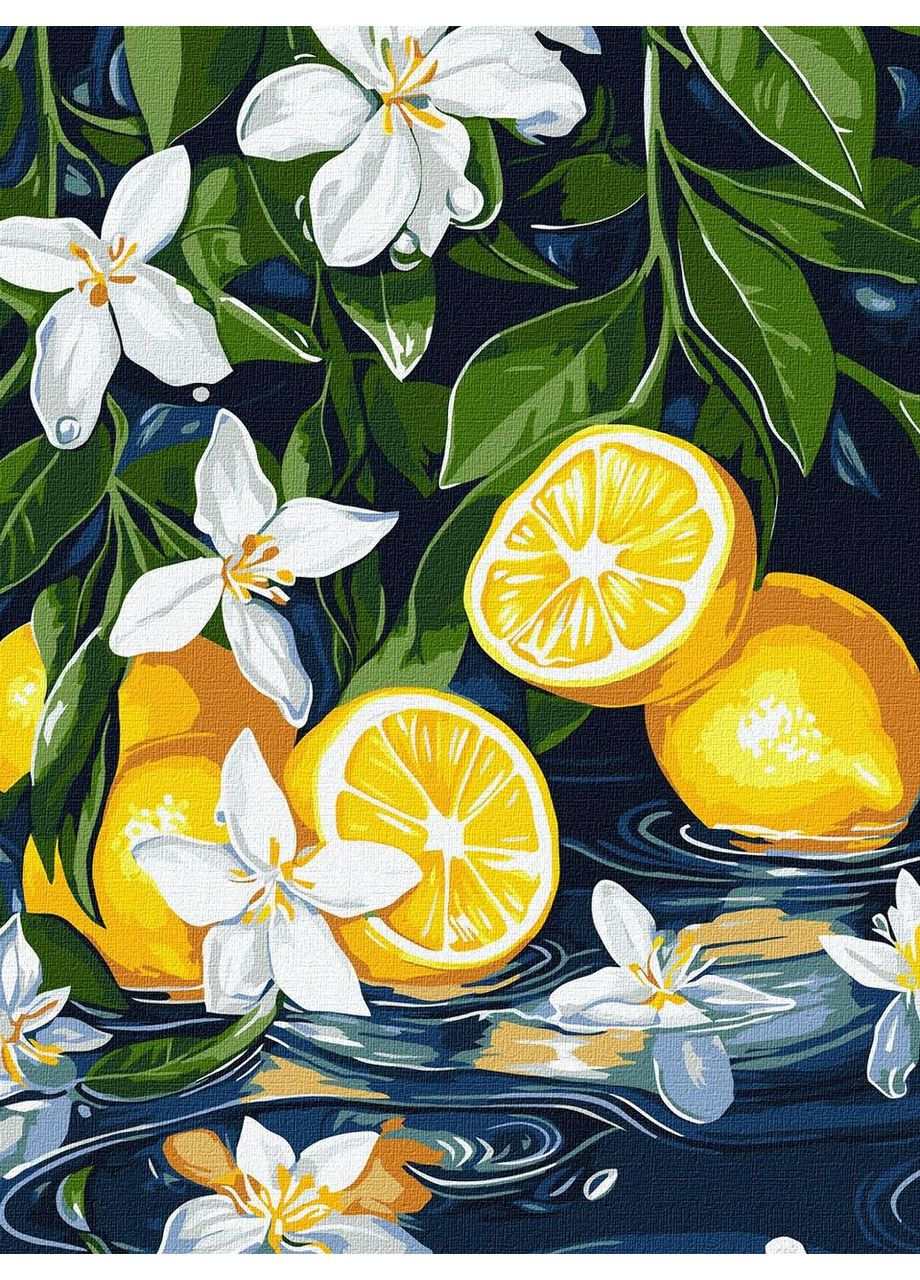 Картина за номерами Натюрморт. Лимон у розрізі 30*40 см KHO 5733 Ідейка (362533845)