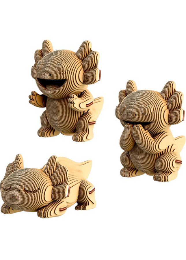 Картонный конструктор " 3D Puzzle AXOLOTLS TRIO" Cartonic (372465220)