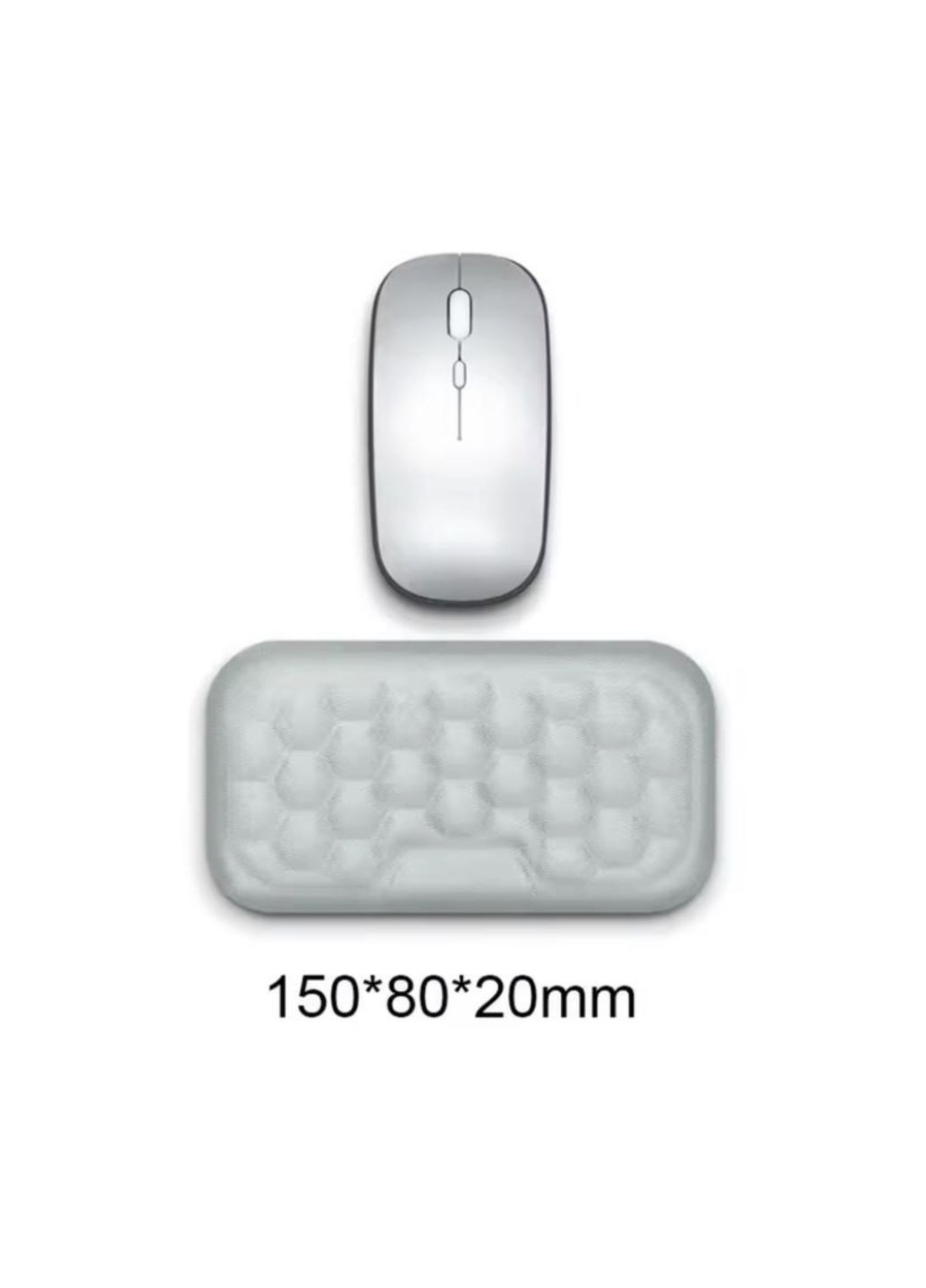 Ергономічний килимок підставка під руки зап'ястя для клавіатури з піни з ефектом пам'яті 1 шт Чорний Neon (362577133)