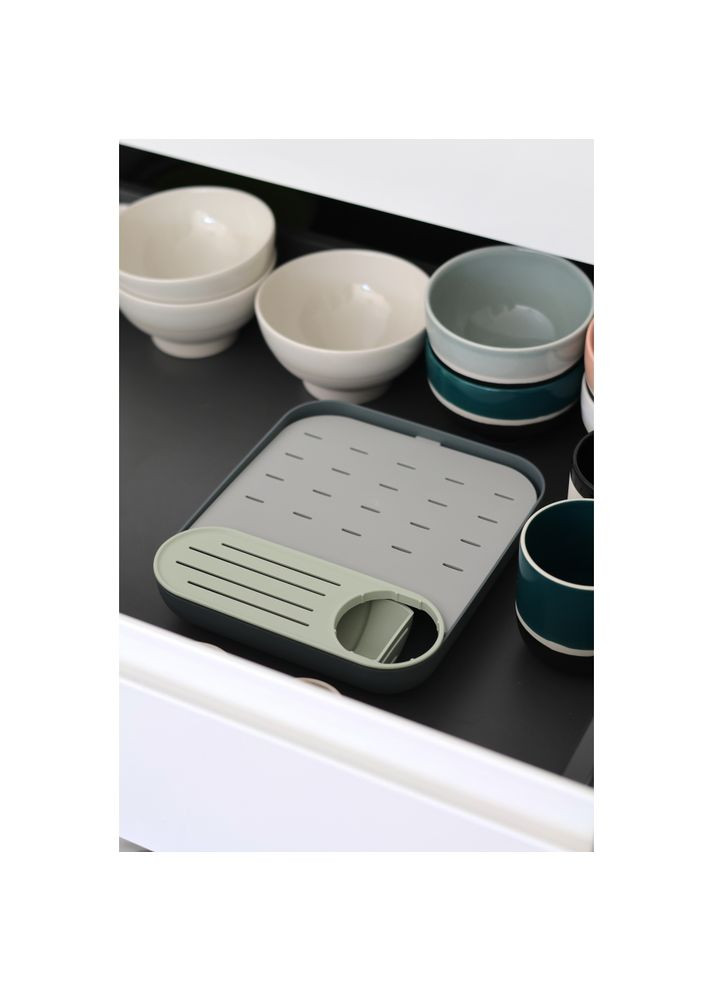 Сушилка для посуды Forest зеленая/серая, арт. 911731 Beaba (369490052)